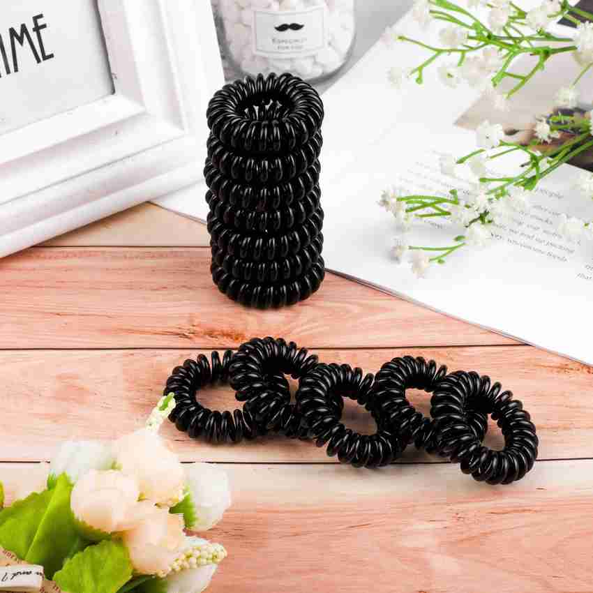 Ghelonadi 10 Pcs Plastic Spiral Hair Ties Hair Band Ponytail