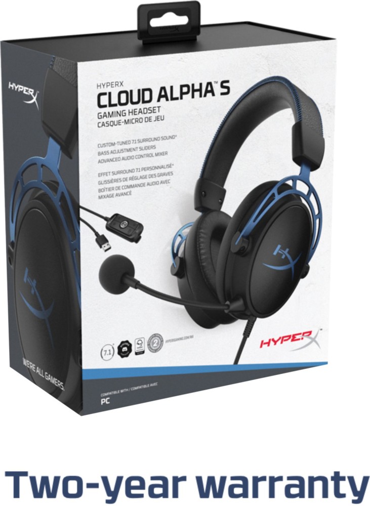  HyperX Cloud Alpha S - PC Gaming Headset, 7.1 Surround