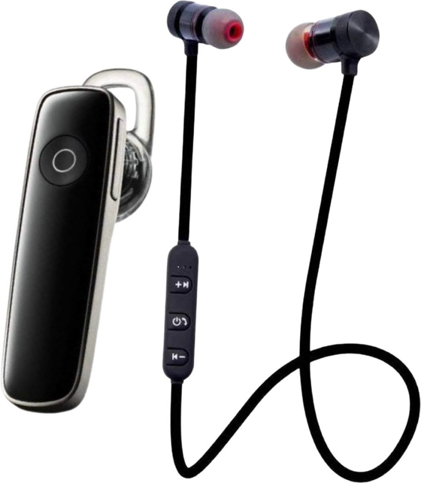 Oxhox Magnetic Pack of 2 Bluetooth Headset with Mic Bluetooth Headset