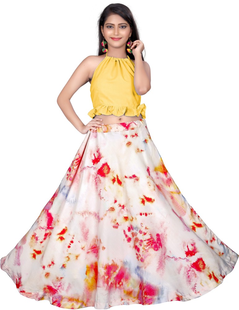 Flipkart long skirt and crop clearance top