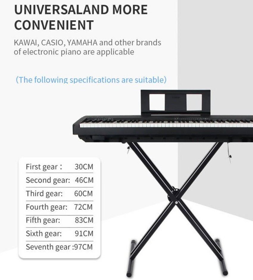 Techtest X-Style Adjustable Keyboard Stand Double Braced Support Legs with  Locking Strap Piano Keyboard Stand Price in India - Buy Techtest X-Style  Adjustable Keyboard Stand Double Braced Support Legs with Locking Strap