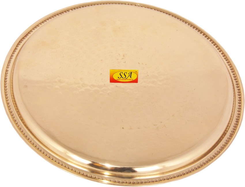 IndianArtVilla Brass Plate 13 Inch Diameter Dinner Plate Price in India -  Buy IndianArtVilla Brass Plate 13 Inch Diameter Dinner Plate online at