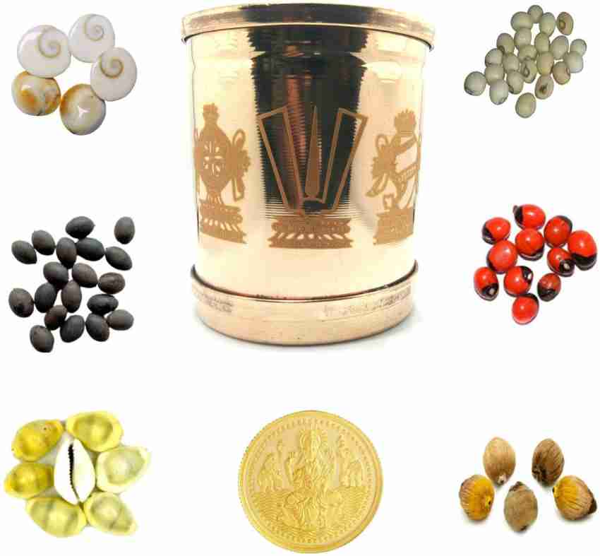 Ankita Gemstones Set of 5 Pcs Copper Coin for Pooja, 5 Pcs Copper