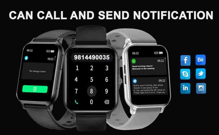 Bt best sale notification smartwatch