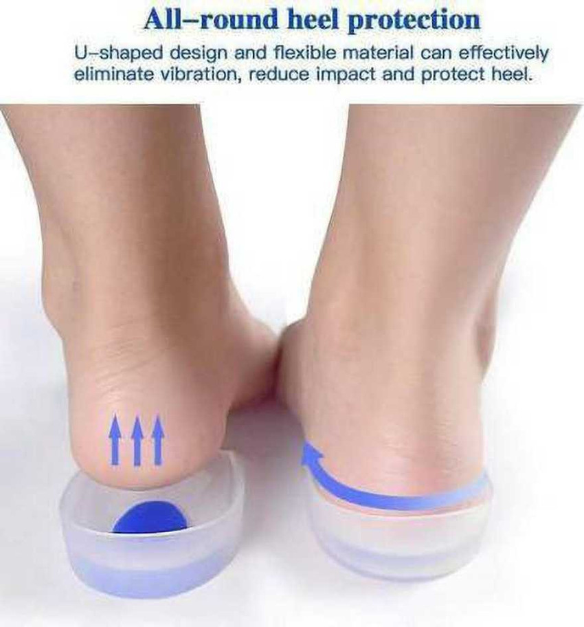 ShoppoWorld Gel Heel cups Silicon Heel Pad for Heel Ankle Pain