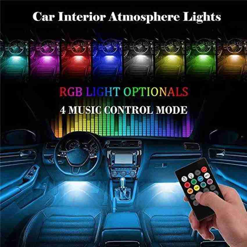 NAKCA 12 LED Multicolor Music Controlled Sound Activated for Car
