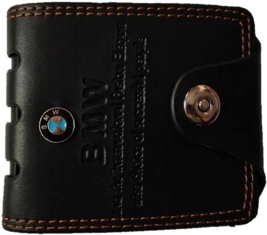 APM Men Trendy Black Genuine Leather Wallet Black Price in India