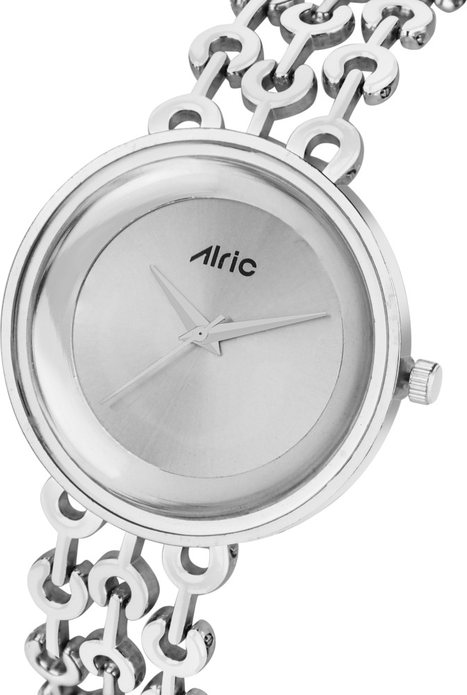 Silver Round Alric Girls, Ladies & Women Metal Strap Watches