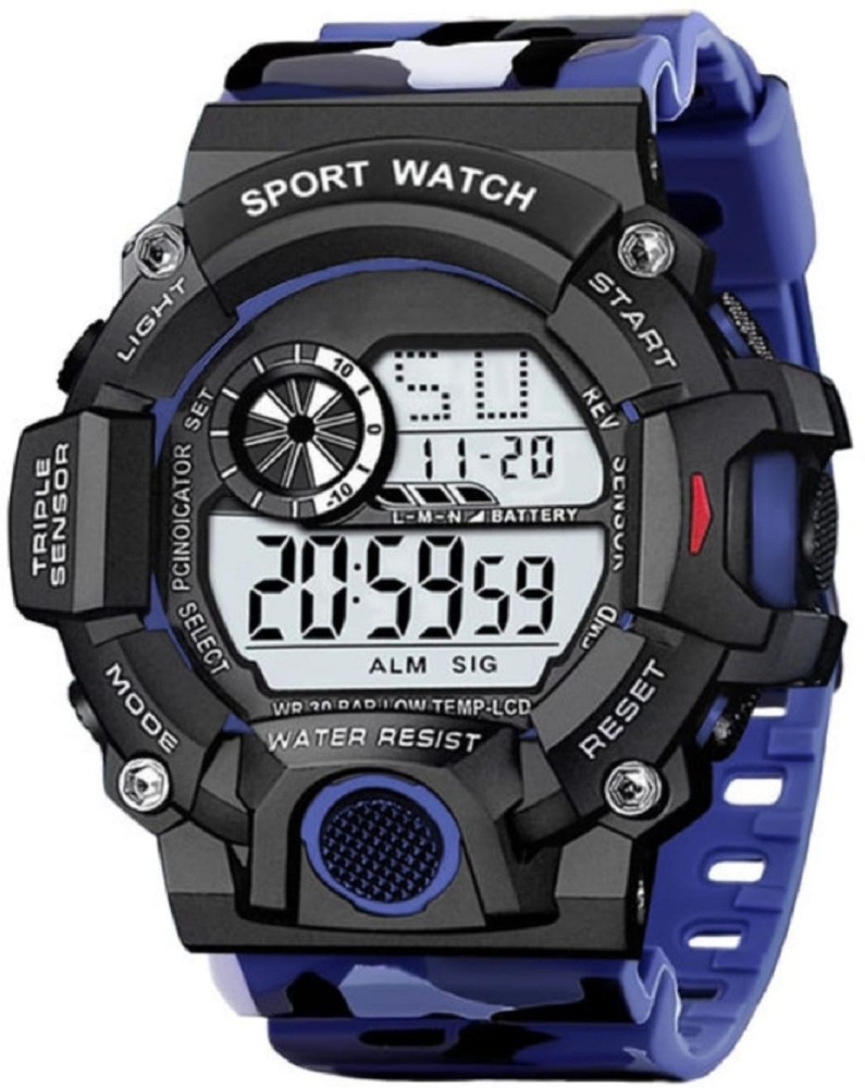 BJ FASHIONS Digital Watch - For Men - Buy BJ FASHIONS Digital Watch - For  Men Army Blue Analogue Multi functional Day And Date Water Resistance  Digital Watch Online at Best Prices