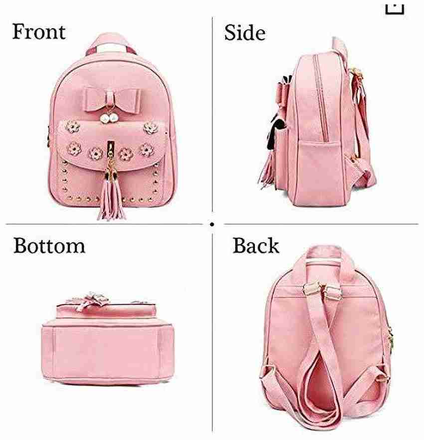 SWASTIK SYSTEMS PINK FLOWER SMALL CUTE BACK PACK FOR GIRLS 8 L
