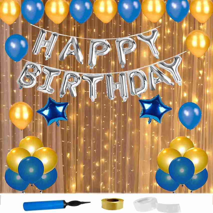 Shopperskart Happy Birthday Combo/Kit Pack/Fairy Light/Net Curtain For  Party Decorations Price in India - Buy Shopperskart Happy Birthday  Combo/Kit Pack/Fairy Light/Net Curtain For Party Decorations online at