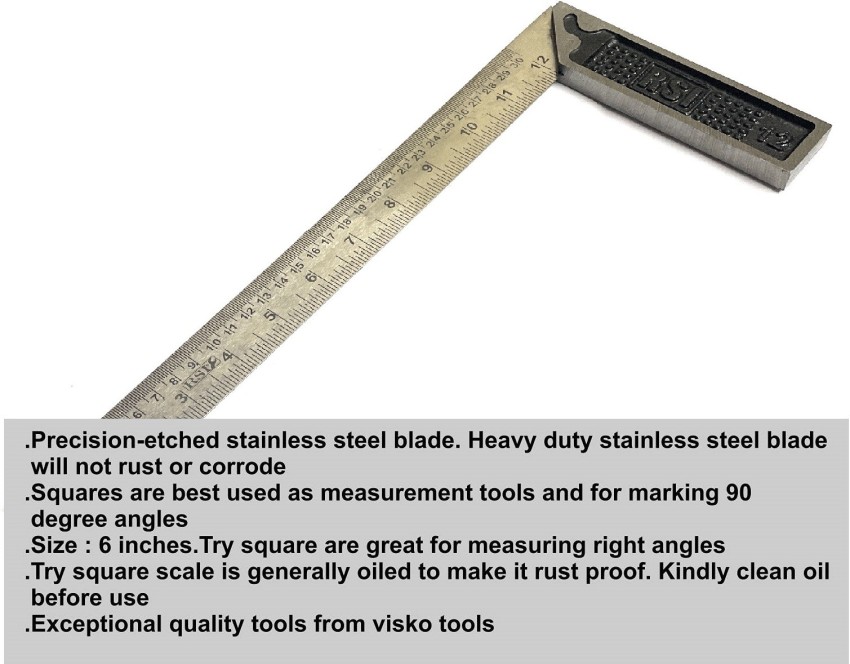 Buy GSK Corporation Engineers Tri Square Tool 90 Degrees Right Angle Ruler  12 Inch Online At Best Price On Moglix