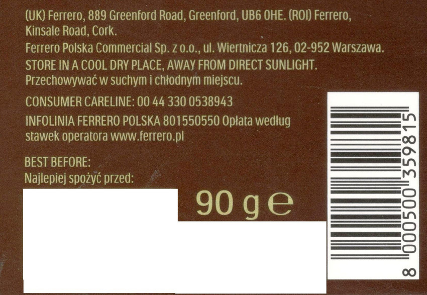 Ferrero online rocher cork