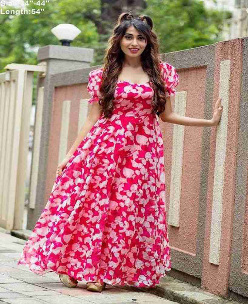 Pink frock best sale design for ladies