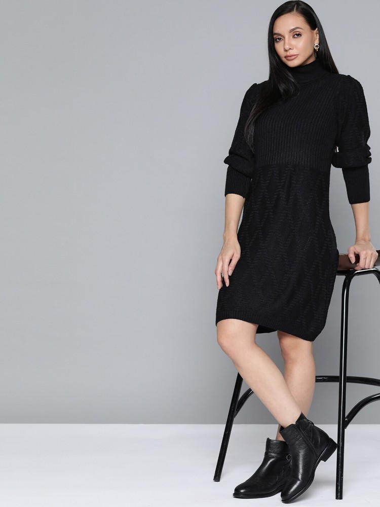 CHEMISTRY Women Sweater Black Dress - Buy CHEMISTRY Women Sweater Black  Dress Online at Best Prices in India
