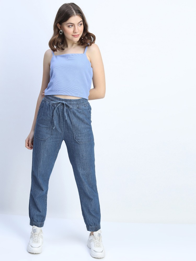 Buy Tokyo Talkies Light Blue Jogger Jeans for Women Online at Rs