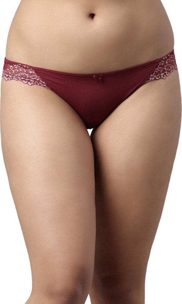 Buy Enamor Women Bikini Red Panty Online at Best Prices in India