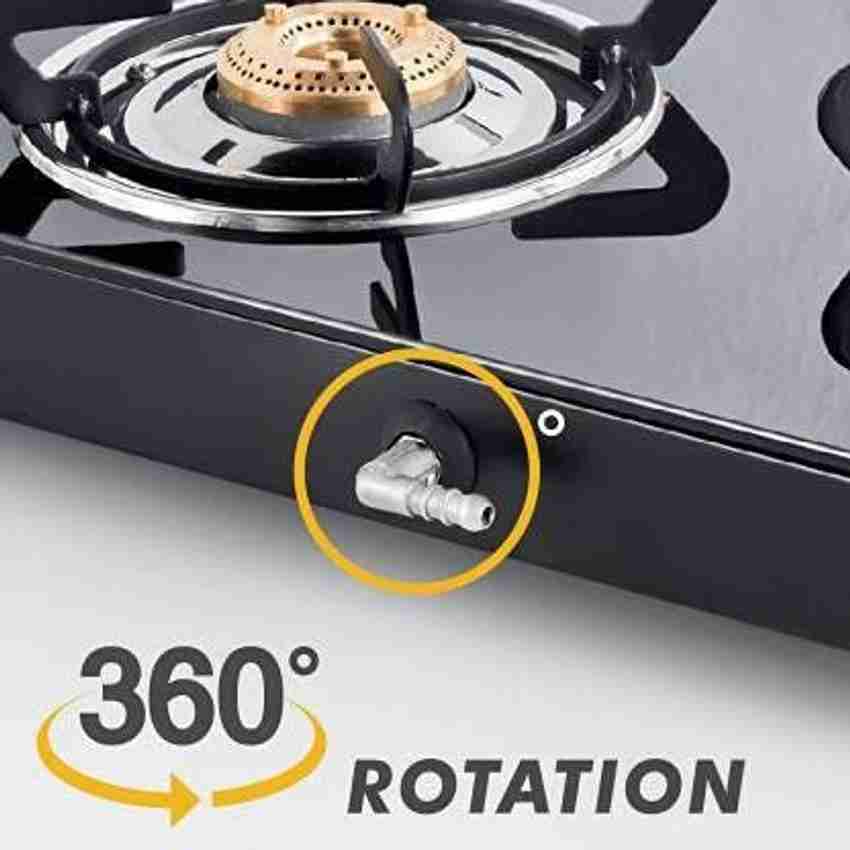 Gas stove top pipe connection