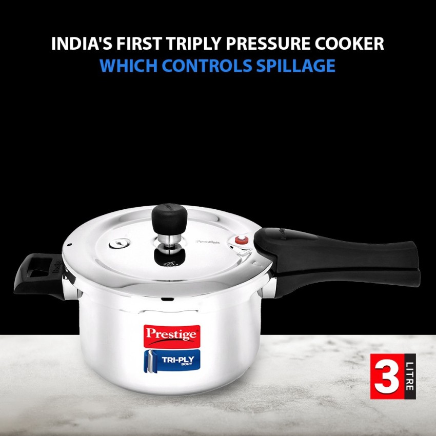 Triply Stainless Steel Pressure Pan Cooker, 2L & 3L, Pressure Cooker