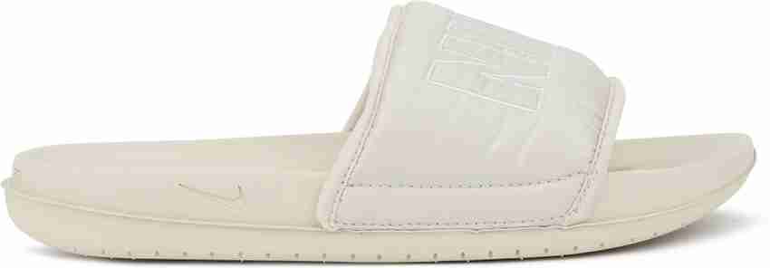 All white nike slides womens deals