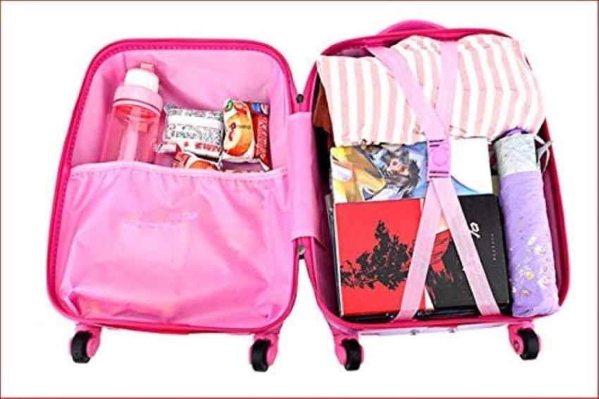 PAUL FASHION Kid's Girls Luggage ELSA ANNA 16 Inch Suitcase with 4 Wheel  Travel Trolley Bag Cabin Suitcase - 17 inch PINK - Price in India