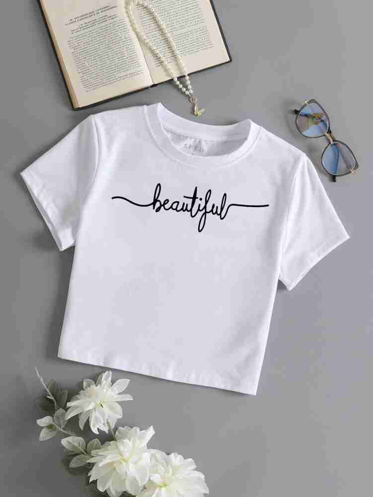 Istyle Can Printed Women Round Neck White T-Shirt - Buy Istyle Can