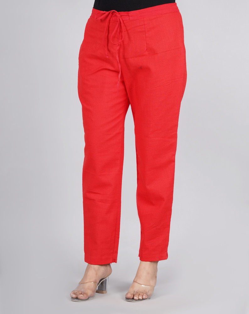 Aggregate 74+ red linen trousers womens best in.duhocakina