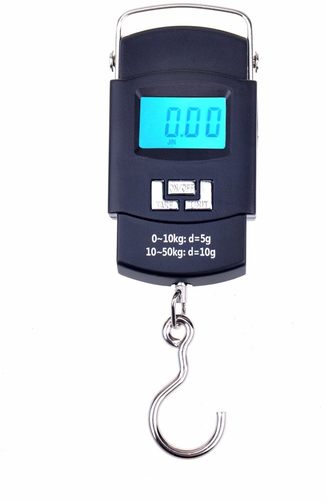 NIVAYO 10g-50Kg Digital Hanging Luggage Fishing Portable Weight Scale  Taraju Kata Weighing Scale (Black)