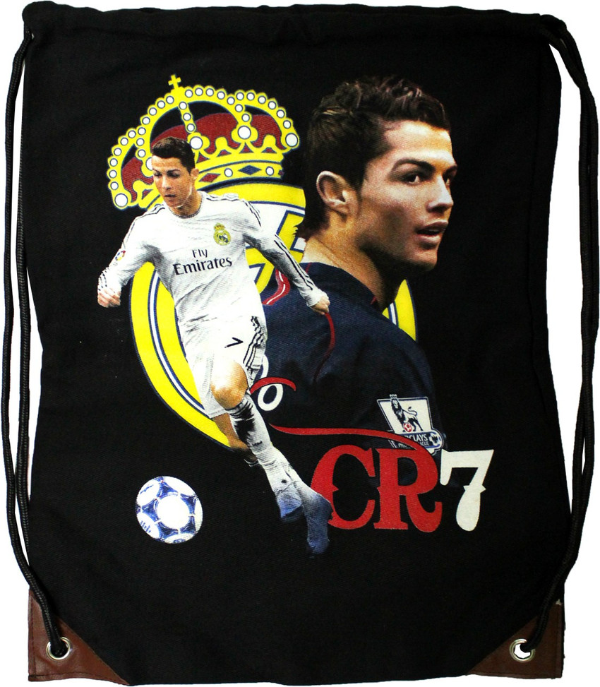 Best Bags RONALDO Fifa Dori Drawstring Bag 20 L Backpack Black Price in India Flipkart