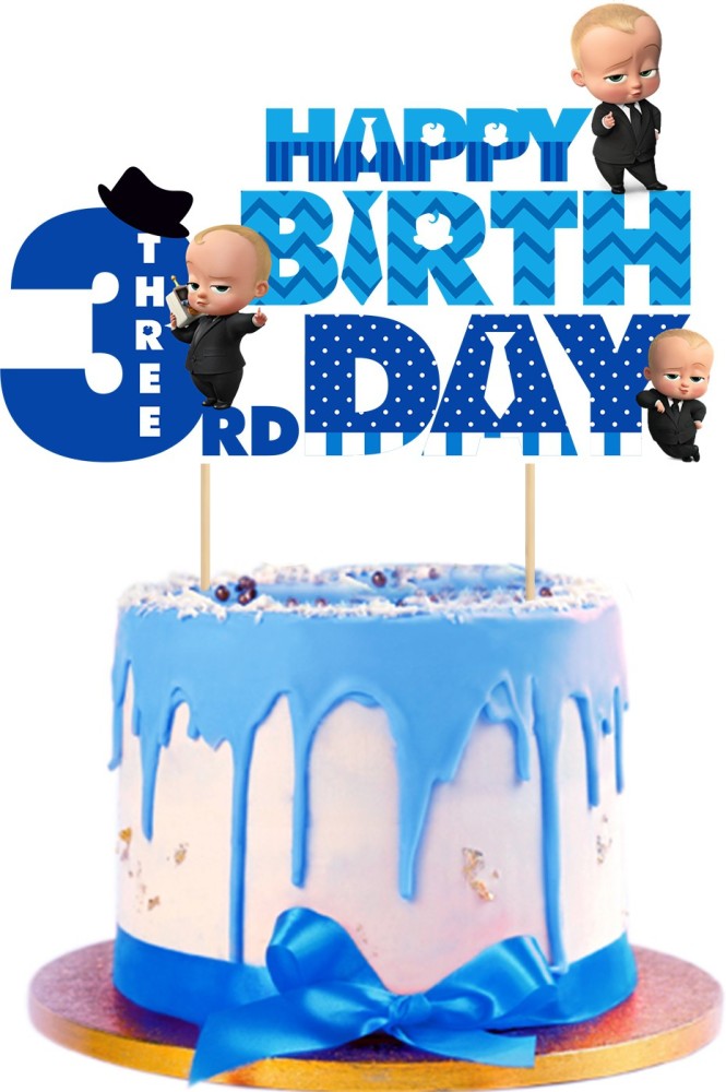Party Propz Boss Baby Theme Birthday Decoration-1Pc Boss Baby Birthday Cake  Topper|Toppers For Cake Decoration|Baby Boss Theme Birthday Decoration|Cake  Topper|Boss Baby Theme Decorations 1St Birthday : Amazon.in: Home & Kitchen