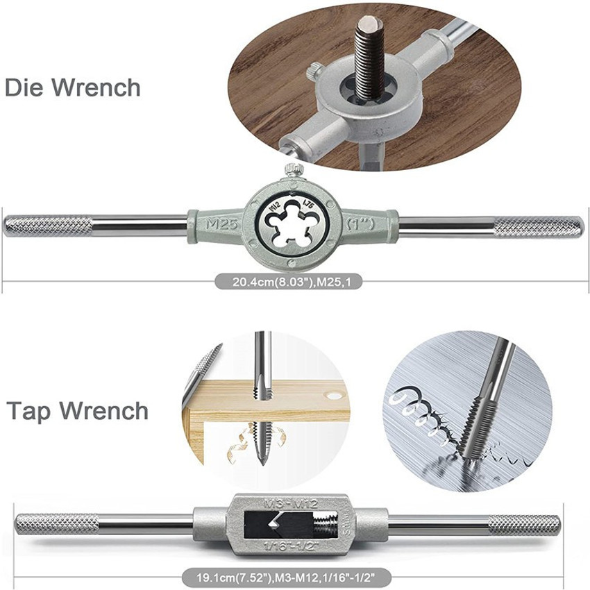 M12 tap shop and die set