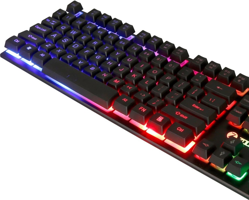 RPM Euro Games Gaming Keyboard - Normal / 7 Color LED Illuminated & Spill  Proof Keys Membrane Wired USB Gaming Keyboard