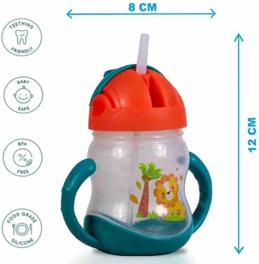 200ml Cute Rabbit Straw Sippy Cup with Handles for Baby, Kids Cartoon  Learner Cup Toddler Cup