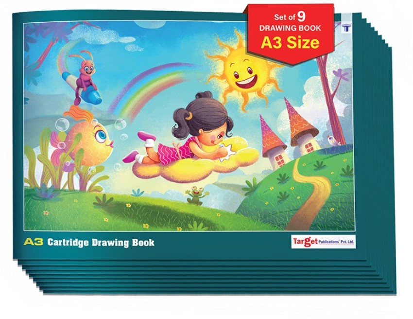 Buy TARGET PUBLICATIONS Drawing Book Jumbo Size | Sketch Pad for Kids  Students & Artists | 34 White Blank Pages | 37 x 27 cm Approx | Soft Cover  | Best Premium
