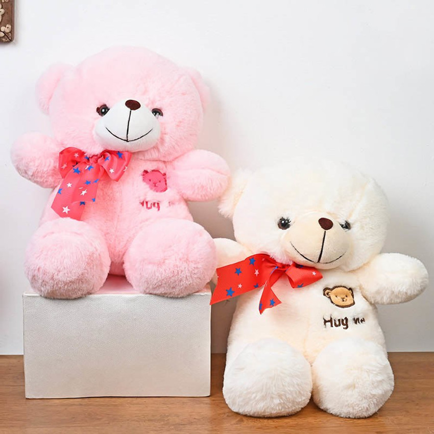 Floweraura Set Of 2 Cute Teddy Bear Soft Toys Valentine s Gift For Girlfriend 13 Inch 13 inch Set Of 2 Cute Teddy Bear Soft Toys Valentine s Gift For Girlfriend 13