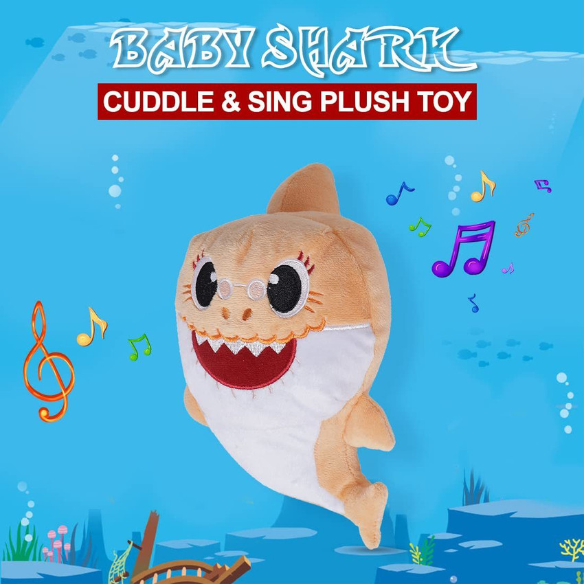 Singing shark plush toy sale