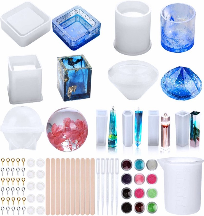 Box Resin Molds Silicone Jewelry Box Molds Triangle Round Jewelry Storage  Container Mold for DIY Art Casting Candy Jar