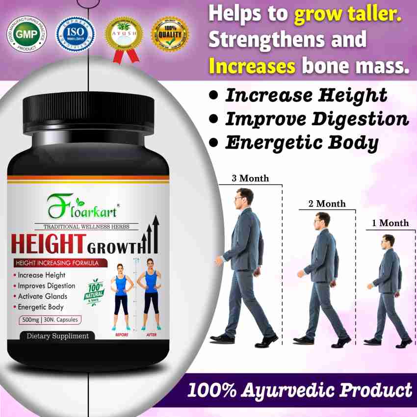 Floarkart Height Growth Tablets For Helps To Grow Taller Gain Height Inches  For Men-Women Price in India - Buy Floarkart Height Growth Tablets For  Helps To Grow Taller Gain Height Inches For