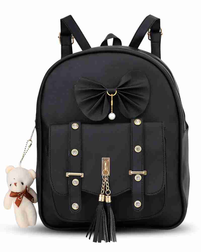 Cute small black backpack hot sale