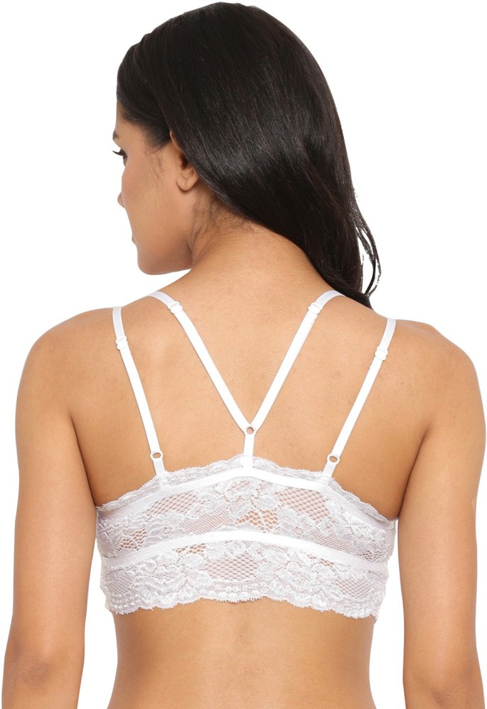 N-gal Lace Strappy Back Detail Crop Top Bralette Women Bralette Non Padded  Bra - Buy N-gal Lace Strappy Back Detail Crop Top Bralette Women Bralette  Non Padded Bra Online at Best Prices