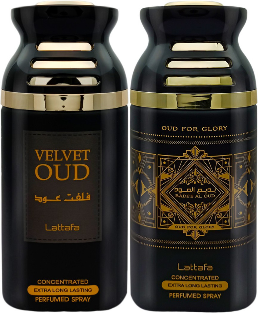 Lattafa Velvet Oud and Oud For Glory Perfumed Body Spray 250ml