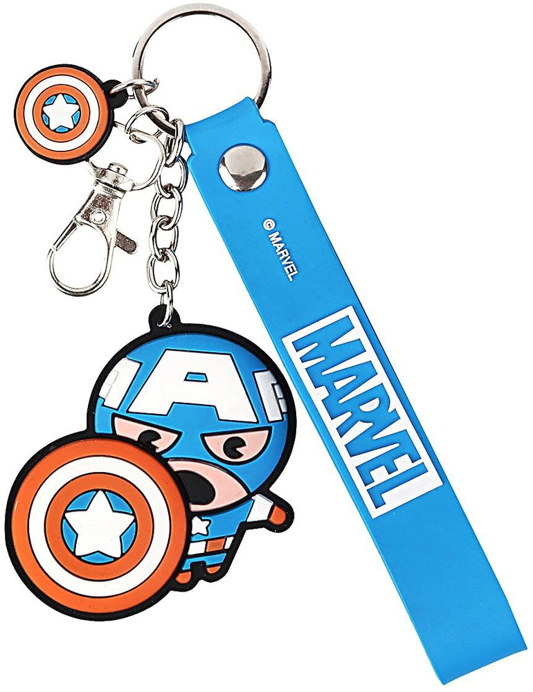 MARVEL Keychain Travelling Pocket Captain America Orange Key Chain