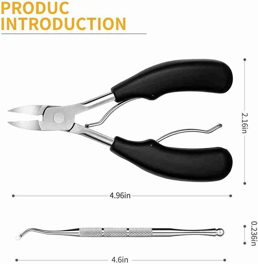 BeautyQua Best Thick & Ingrown Toe Nail Clippers for Pedicure