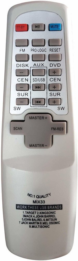 Jack martin home shop theater 5.1 remote