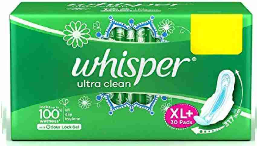 Whisper Ultra Soft Sanitary Napkins, XL30