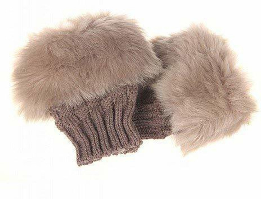Faux deals fur gloves