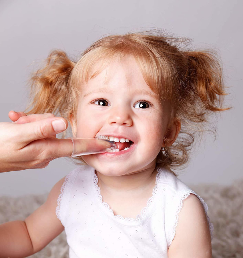 Brushing teeth store with finger