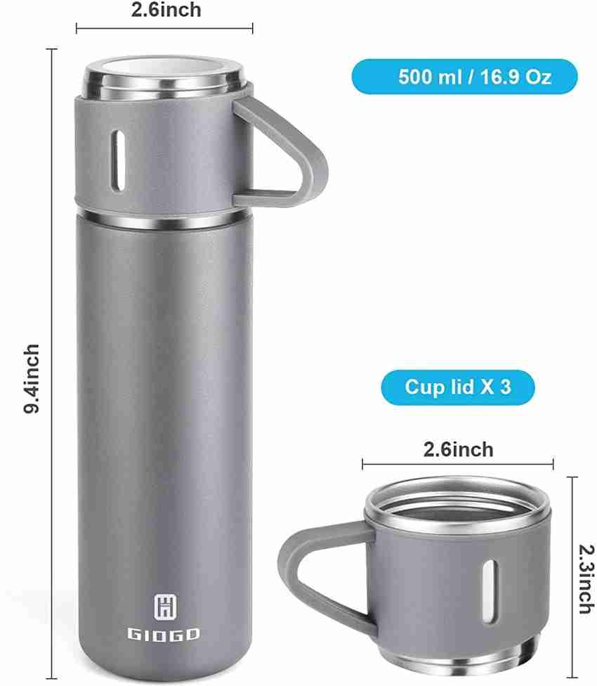 Vacuum Flask 500ml/17.6oz Insulated Flask Double Walled Vacuum