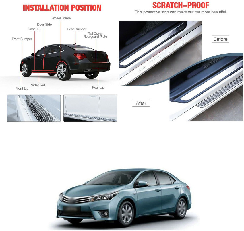 PRTEK Plastic Car Bumper Guard Price in India Buy PRTEK Plastic