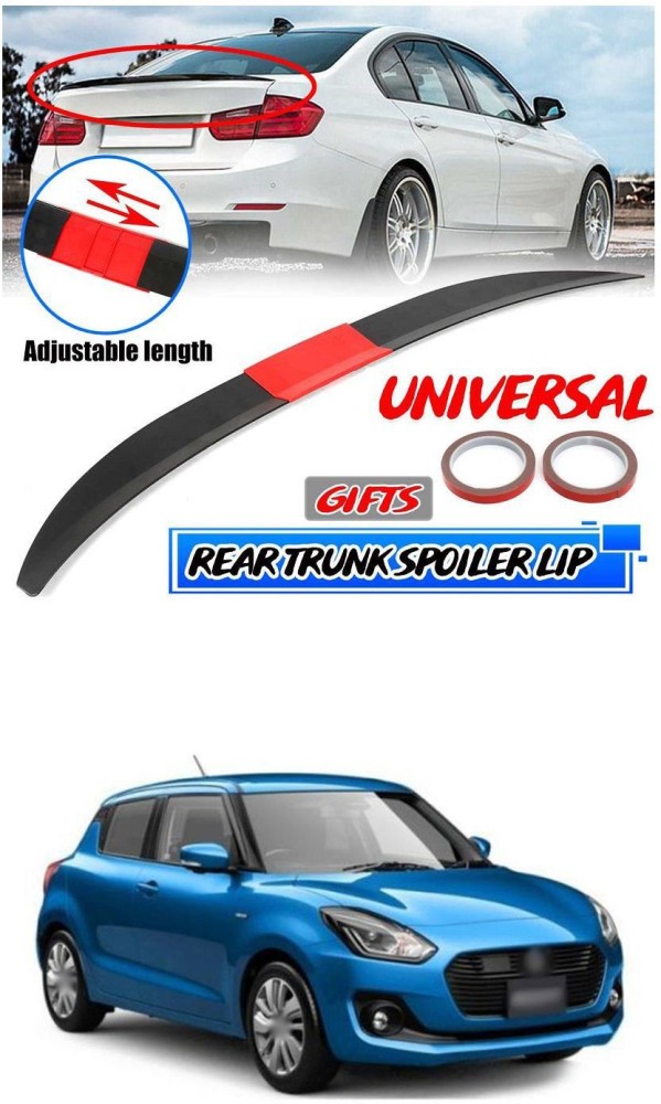 Car Universal SPOILER Wing Rear Trunk | BLACK Adhesive Lid Spoiler